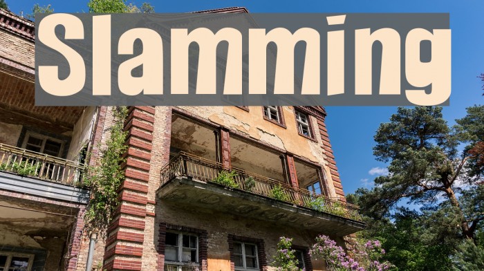 Slamming Font examples