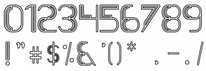 Slang Outfit Inline Font OTHER CHARS