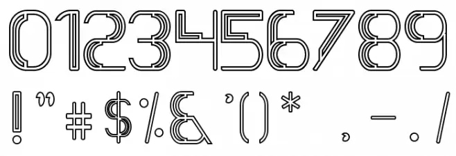 Slang Outfit Inline Font OTHER CHARS