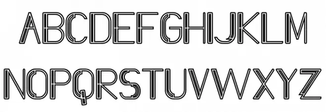 Slang Outfit Inline Font LOWERCASE