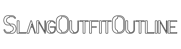 Slang Outfit Outline  नि: शुल्क फ़ॉन्ट्स डाउनलोड