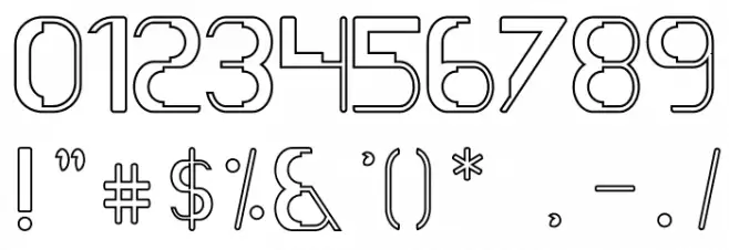 Slang Outfit Outline Font OTHER CHARS