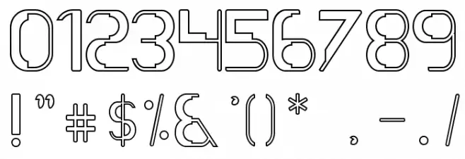 Slang Outfit Outline Font OTHER CHARS