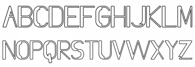 Slang Outfit Outline Fonte MAIÚSCULAS