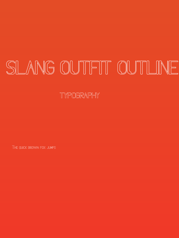 Slang Outfit Outline Poster