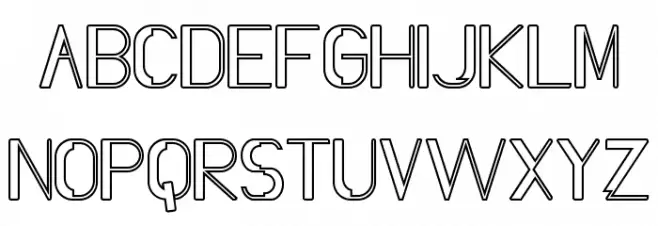 Slang Outfit Outline Font Litere mici