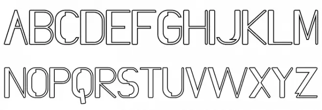 Slang Outfit Outline Font Litere mari