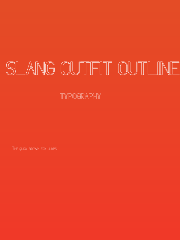 Slang Outfit Outline Poster