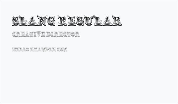 Slang Regular Business Card