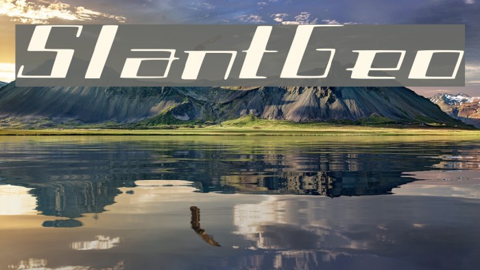 SlantGeo Font examples