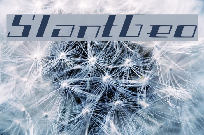 SlantGeo Font examples