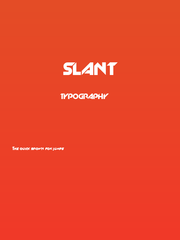 Slant Poster