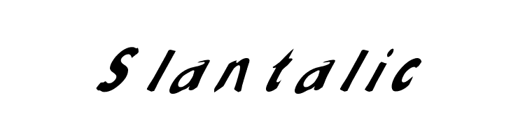 Slantalic फ़ॉन्ट