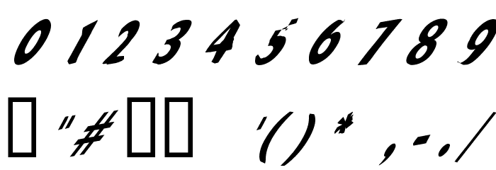 Slantalic Font OTHER CHARS