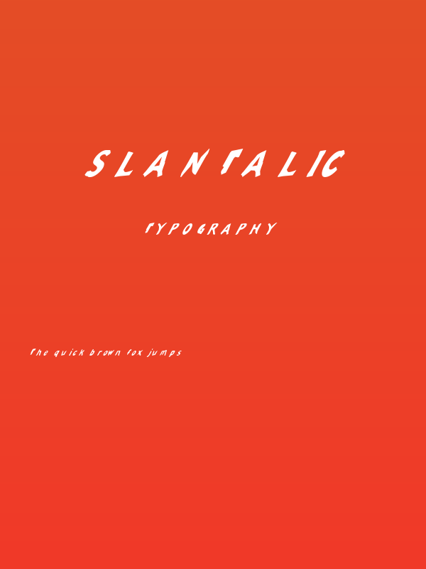 Slantalic Poster