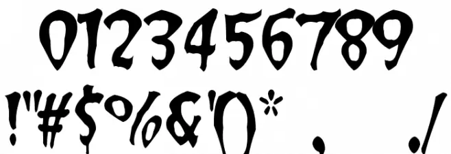 Slap Happy Font OTHER CHARS