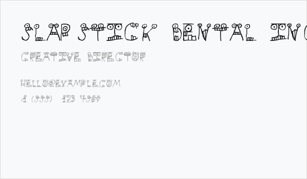 Slapstick Dental Inc. Business Card