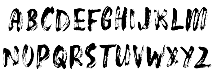 SlasZ Brush Font LOWERCASE