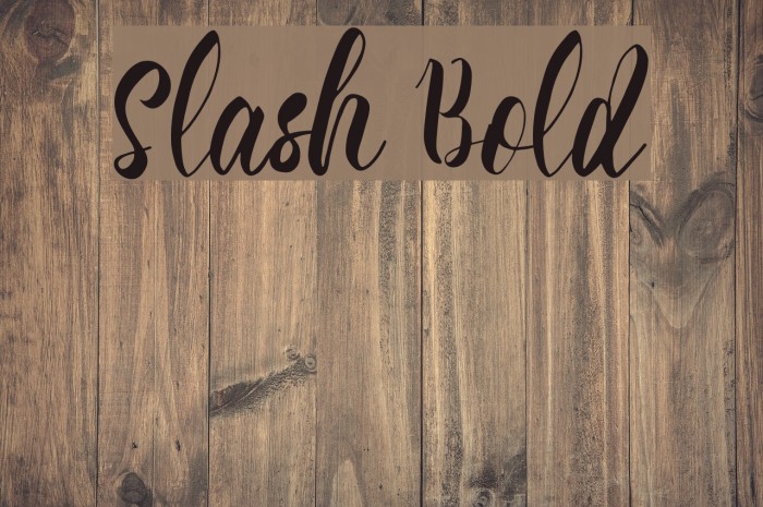 Slash Bold Font examples