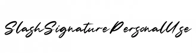 Slash Signature Personal Use  Fuentes Gratis Descargar