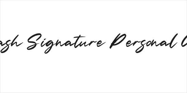 Slash Signature Personal Use Logo