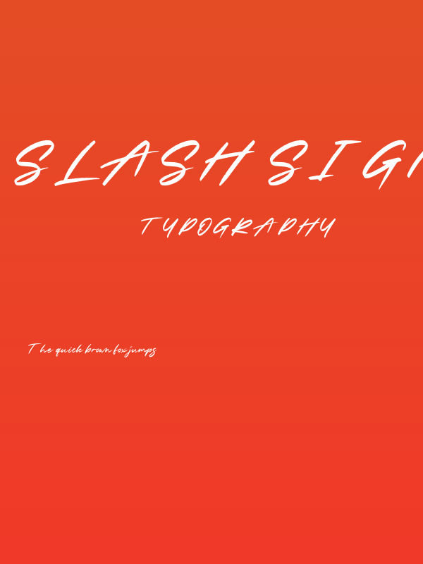 Slash Signature Personal Use Poster