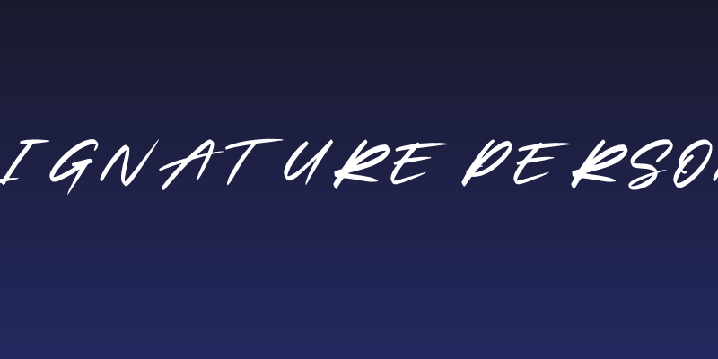 Slash Signature Personal Use Social Header