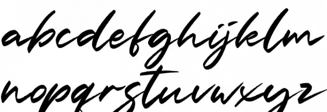 Slash Signature Personal Use Caratteri MINUSCOLO