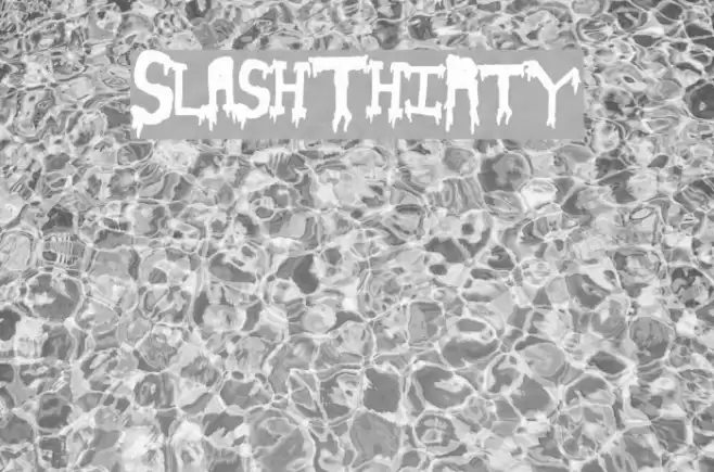 SlashThirty Font examples