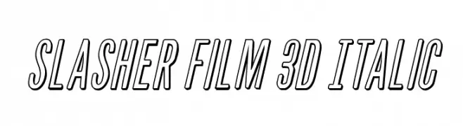 Slasher Film 3D Italic  नि: शुल्क फ़ॉन्ट्स डाउनलोड