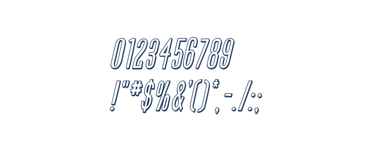 Slasher Film 3D Italic Other Characters