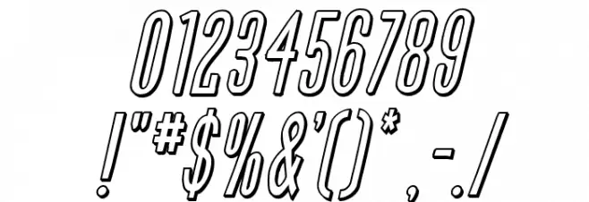 Slasher Film 3D Italic Font OTHER CHARS