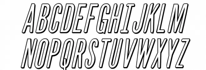 Slasher Film 3D Italic Schriftart Groß