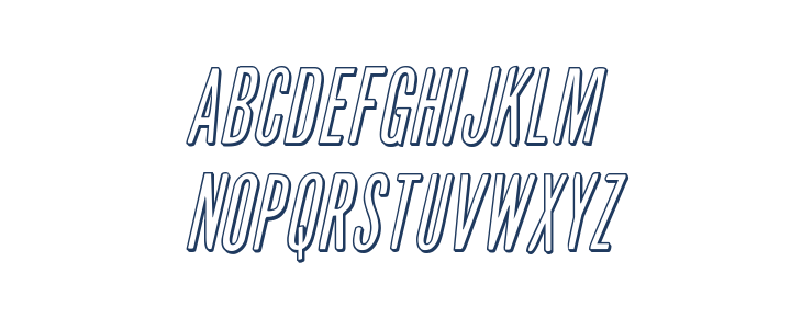 Slasher Film 3D Italic Lowercase