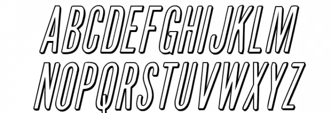 Slasher Film 3D Italic خط أحرف صغيرة