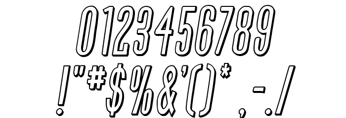 Slasher Film 3D Semi-Italic Font OTHER CHARS