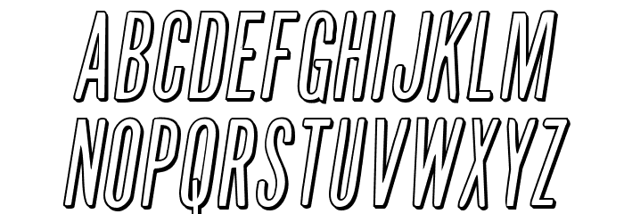 Slasher Film 3D Semi-Italic Font LOWERCASE