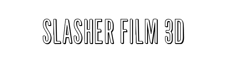 Slasher Film 3D  les polices de caractères gratuit tlcharger