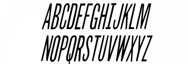 Slasher Film Condensed Italic Polices MAJUSCULES