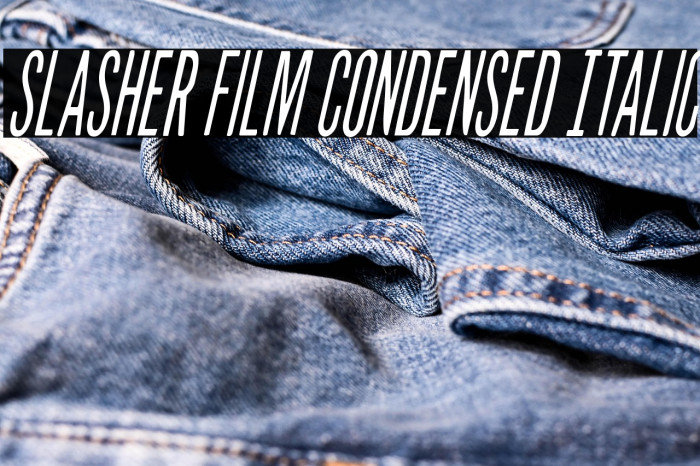 Slasher Film Condensed Italic Example 2