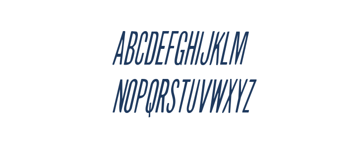 Slasher Film Condensed Italic Lowercase