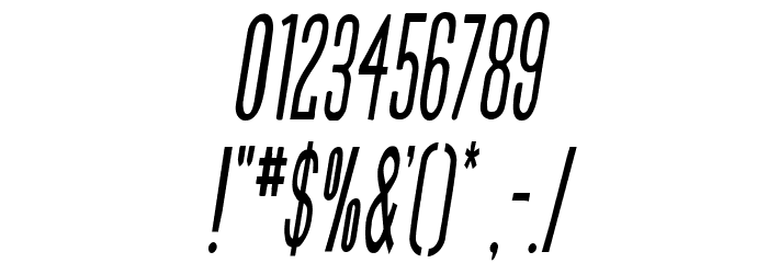 Slasher Film Condensed Semi-It Font OTHER CHARS