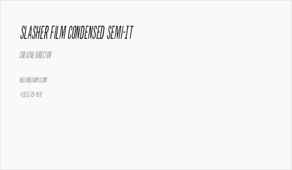 Slasher Film Condensed Semi-It Business Card
