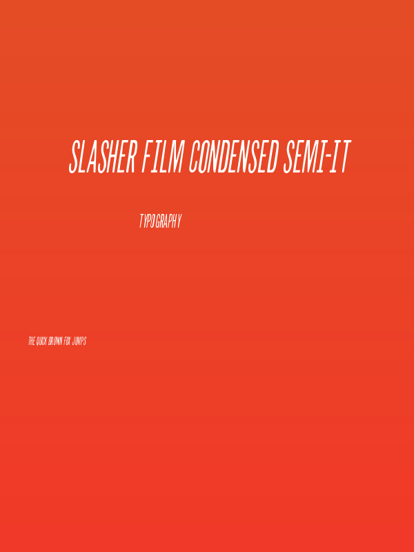 Slasher Film Condensed Semi-It Poster