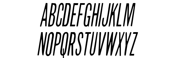 Slasher Film Condensed Semi-It Font LOWERCASE
