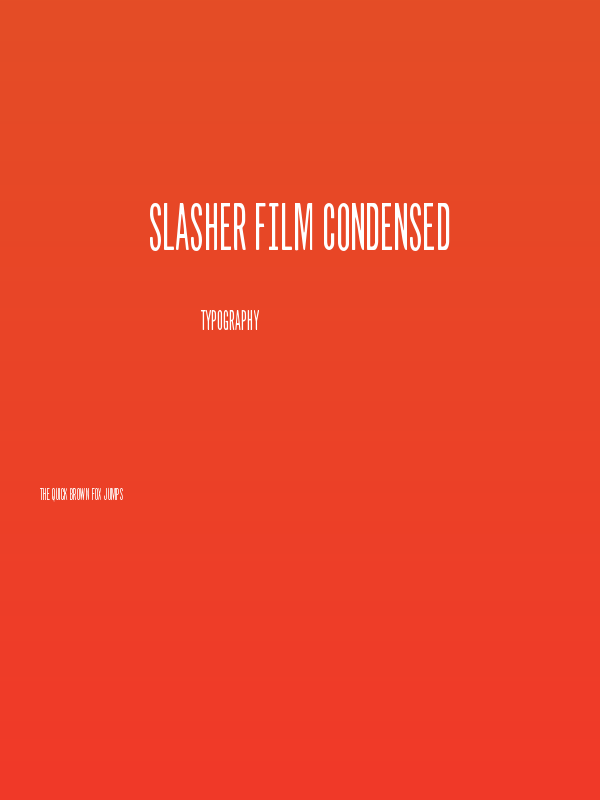 Slasher Film Condensed Poster