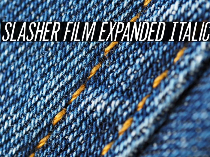 Slasher Film Expanded Italic Example 2