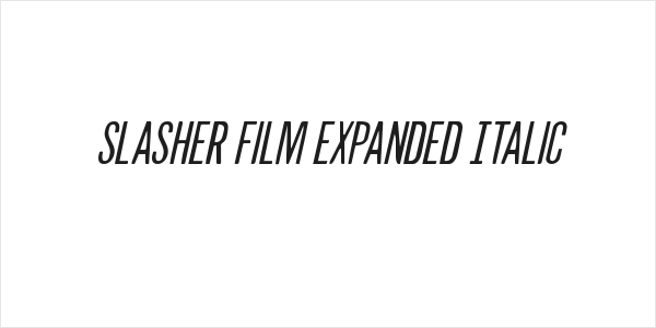Slasher Film Expanded Italic Logo