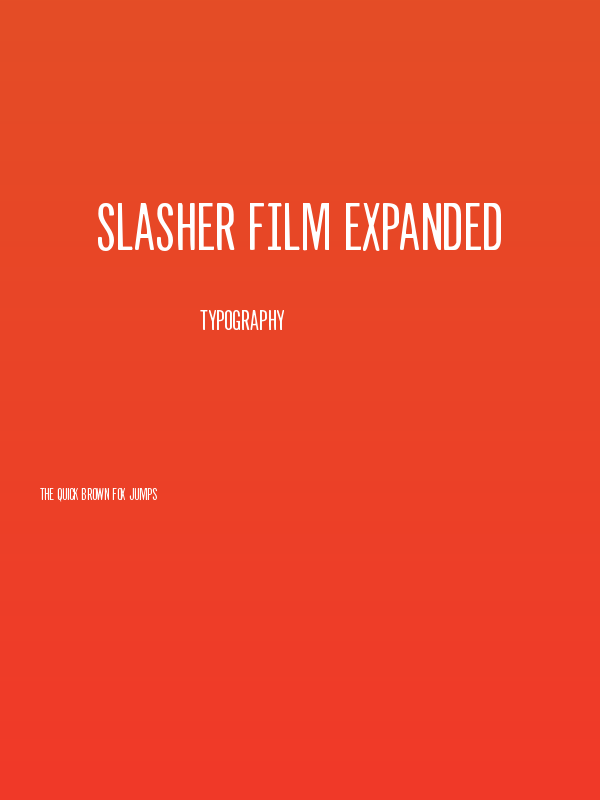 Slasher Film Expanded Poster