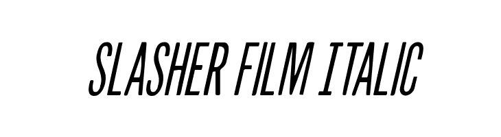 Slasher Film Italic  font caratteri gratis